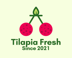 Fresh Cherry Fruit  logo design