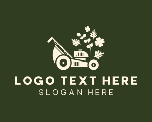 Soil - Garden Lawn Mower Equipment logo design