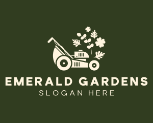 Garden Lawn Mower Equipment logo design