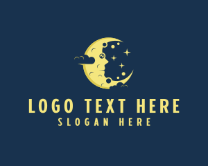 Crater - Sky Crescent Moon logo design