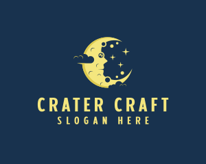 Crater - Sky Crescent Moon logo design