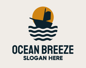 Ocean Ship Sailing logo design