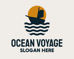 Ocean Ship Sailing logo design