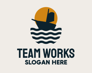 Crew - Ocean Ship Sailing logo design
