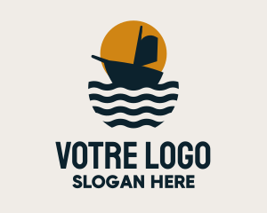 Sea - Ocean Ship Sailing logo design