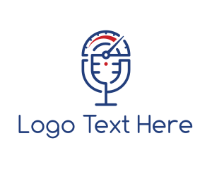 Radio - Speedometer Mic Podcast logo design