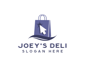 Online Shopping Retail Bag logo design