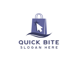 Takeout - Online Shopping Retail Bag logo design