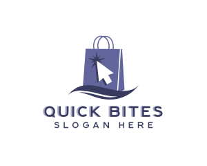 Online Shopping Retail Bag logo design