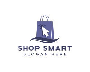 Online Shopping Retail Bag logo design