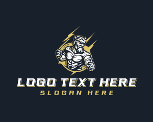 Video Game - Zeus Lightning God logo design