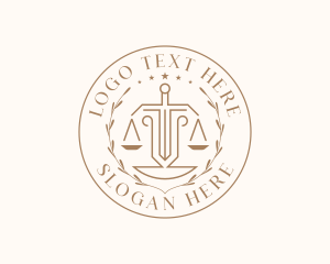 Scales Of Justice - Courthouse Justice Legal logo design