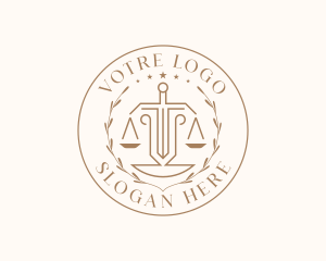 Courthouse Justice Legal logo design