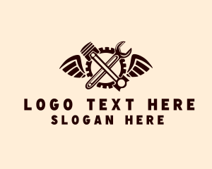 Industrial Cog Mechanic Tools Logo