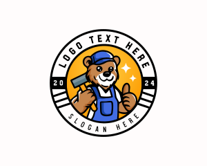 Handyman - Bear Handyman Builder logo design