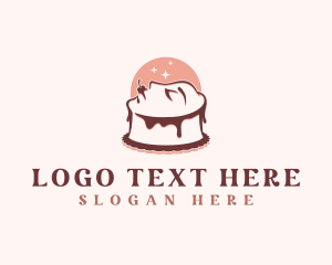 Lady - Cake Woman Face logo design