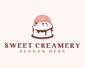 Cake Woman Face logo design