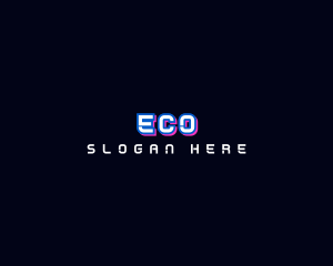 Streaming - Neon Tech Wordmark logo design