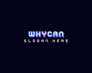 Gaming Developer - Neon Tech Wordmark logo design