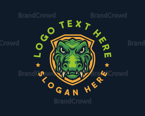 Crocodile Alligator Gaming Logo