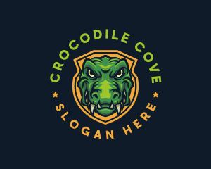 Crocodile Alligator Gaming logo design