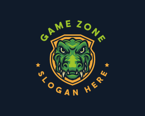 Crocodile Alligator Gaming logo design