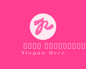 Girly - Pink Ribbon Letter R logo design