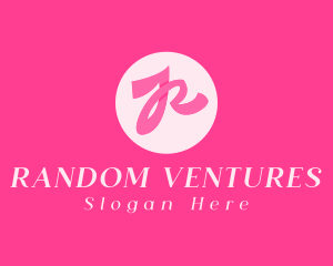 Pink Ribbon Letter R logo design