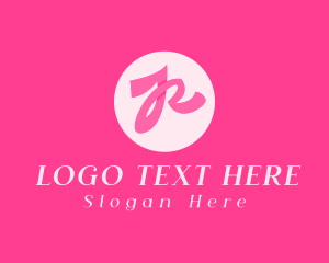 Pink Ribbon Letter R Logo