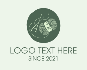 Sewing - Green Yarn Crochet logo design