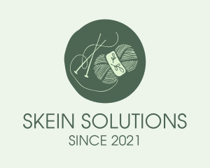 Skein - Green Yarn Crochet logo design