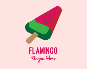 Watermelon Slice Popsicle  Logo