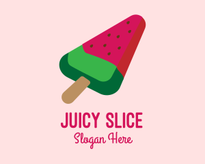 Watermelon - Watermelon Slice Popsicle logo design