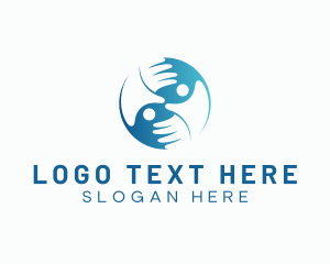 Globe - Hand People Care logo design