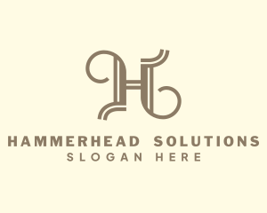 Elegant Business Letter H logo design