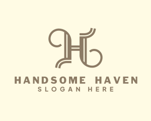 Elegant Business Letter H logo design