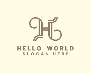 Elegant Business Letter H logo design