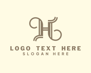 Cursive - Elegant Business Letter H logo design