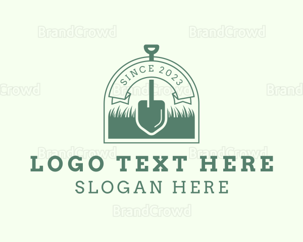 Grass Gardener Shovel Logo