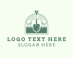 Grass Gardener Shovel Logo