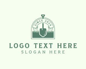 Grass Gardener Shovel Logo