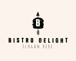 Rustic Burger Arrow logo design