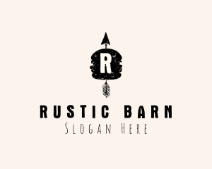 Rustic Burger Arrow logo design