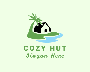 Hut - Beach Coast House logo design