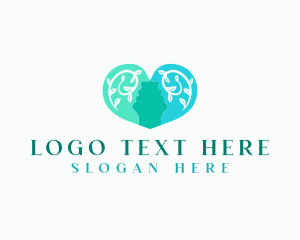 Psychology - Natural Mental Heart logo design