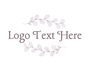 Wreath - Botanical Skincare Lettermark logo design