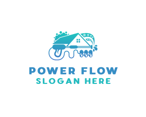 Home Fence Power Wash logo design