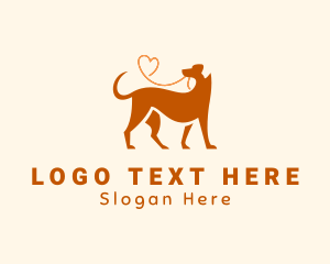 Canine - Labrador Dog Walker Leash logo design