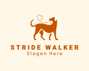 Labrador Dog Walker Leash logo design