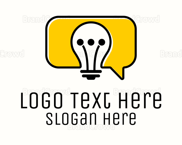 Bulb Idea Communication Logo